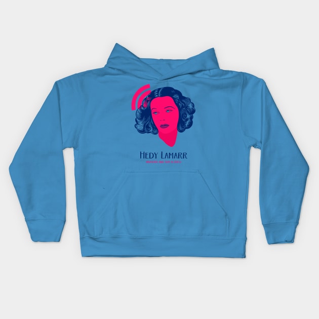 Hedy Lamarr Kids Hoodie by JanaMis